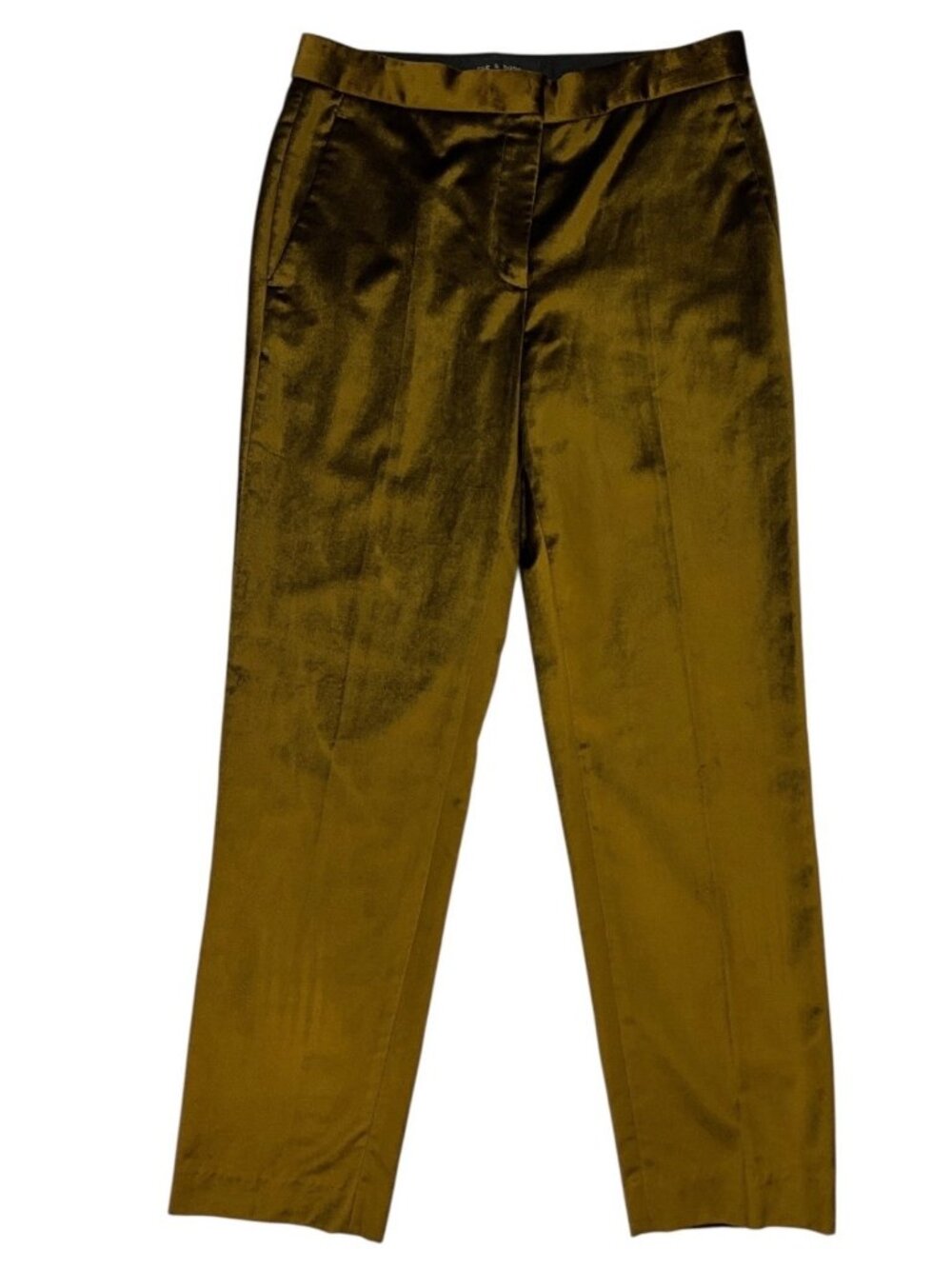 Rag & Bone Poppy Velvet Trouser Pant 2 Olive